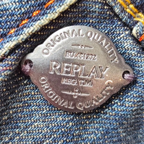 NWT Replay Janice jeans baggy blue women's size 26x32 - Picture 14 of 14